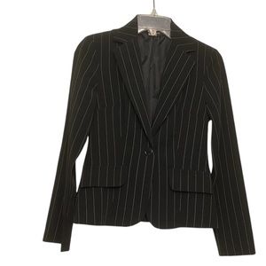 Women's Black Pinstripe Blazer